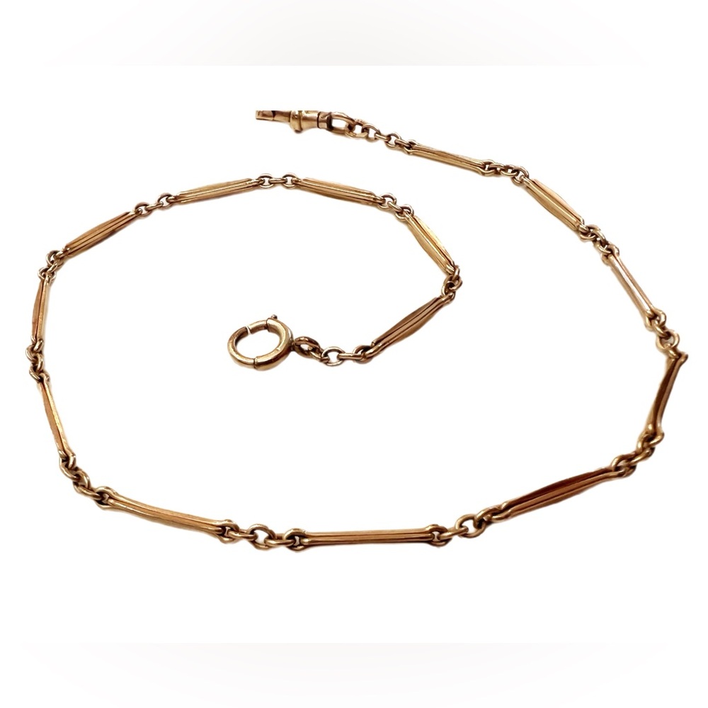 Vintage antique gold fill watch chain